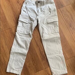 American Eagle Outfitters Cream Cargo Pants Durable Cotton
